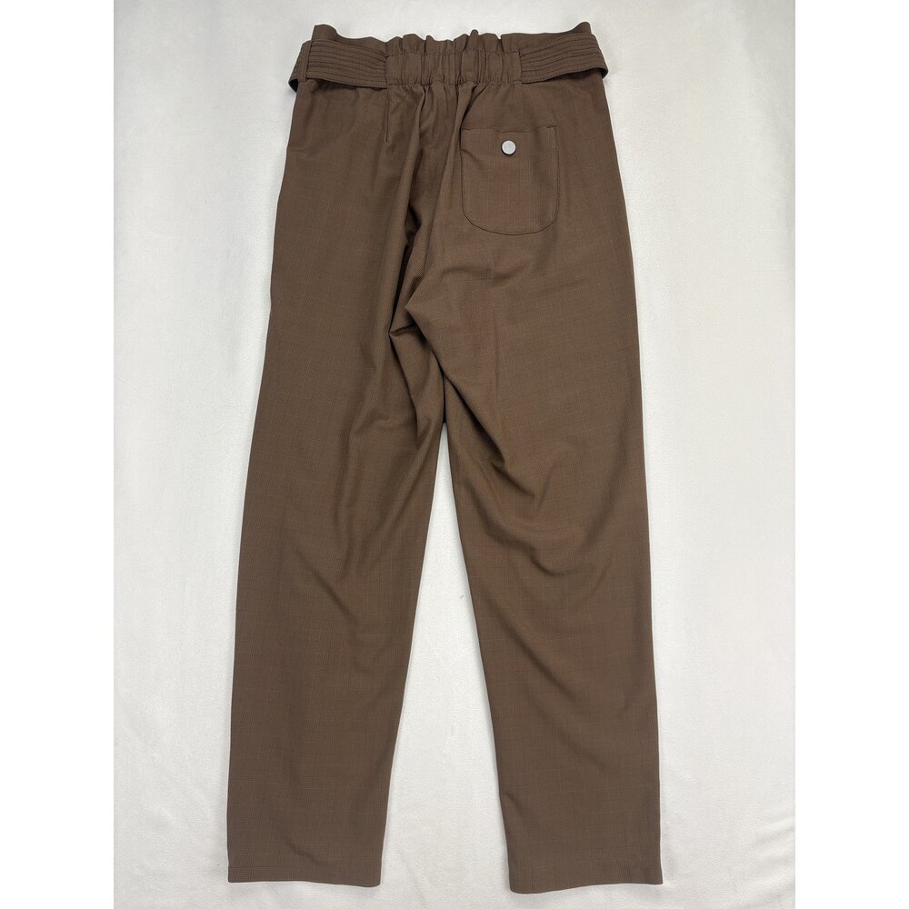 Athleta Paperbag Belted Pleated Trousers Size 0 Brown - Picture 3 of 13